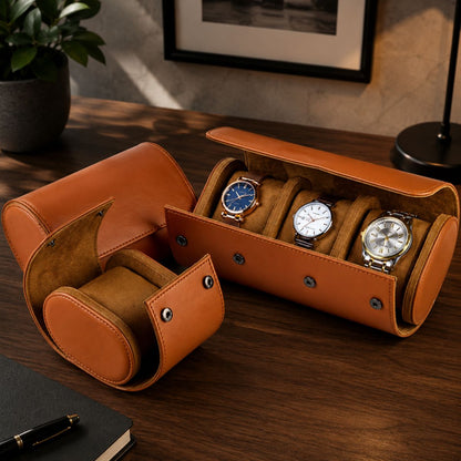 Premium Leather Watch Roll